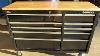 Husky Tool Chest Work Bench Box 46 X 24.5 Solid Wood Top Black
