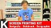 Screen Printing Kit Frame Squeegee Emulsion Exposure set machine T-shirt press.